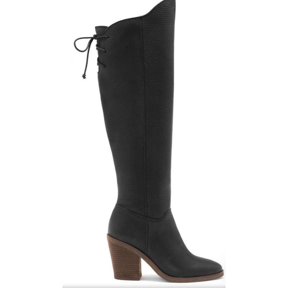 LUCKY BRAND Black Leather Pembe Tall Boot Size 8